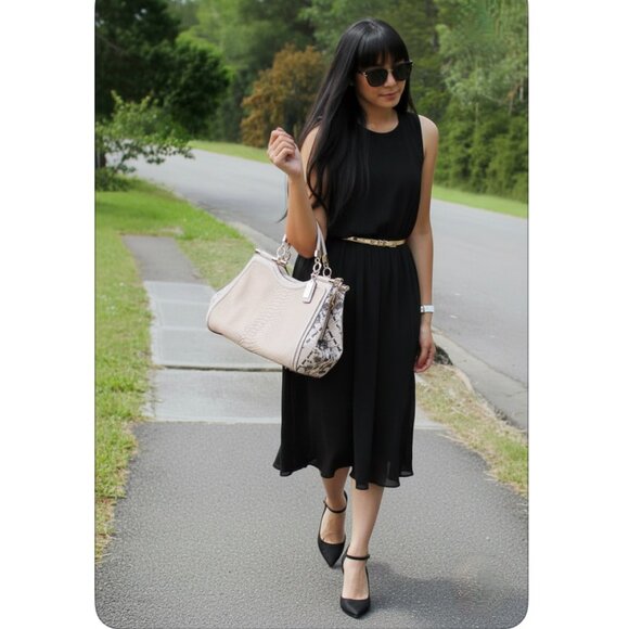 Coach Coach Blush Pink Python Embossed Leather Madison Pinnacle Carrie Tote - Picture 7 of 16